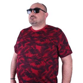 Starbattal 23150 Bordo Büyük Beden Erkek T-shirt