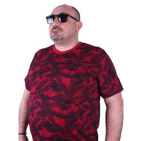 Starbattal 23150 Bordo Büyük Beden Erkek T-shirt
