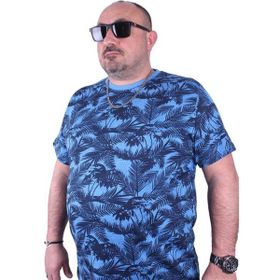 Starbattal 23150 Mavi Büyük Beden Erkek T-shirt
