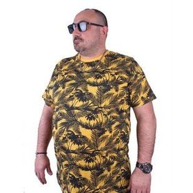 Starbattal 23150 Sarı Büyük Beden Erkek T-shirt