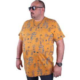 Starbattal 23151 Hardal Büyük Beden Erkek T-shirt