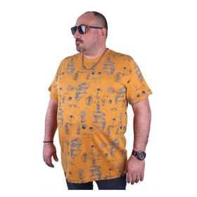 Starbattal 23151 Hardal Büyük Beden Erkek T-shirt