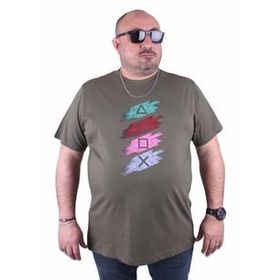 Starbattal 23171 Haki Büyük Beden Erkek T-shirt
