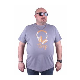 Starbattal 23172 Gri Büyük Beden Erkek T-shirt