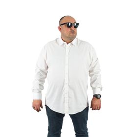 Starbattal 23355 Beyaz Büyük Beden Erkek Gömlek