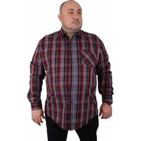 Starbattal 23372 Bordo Büyük Beden Erkek Gömlek