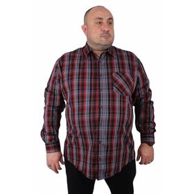 Starbattal 23372 Bordo Büyük Beden Erkek Gömlek