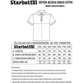 Starbattal 23414 Mavi Büyük Beden Erkek T-shirt