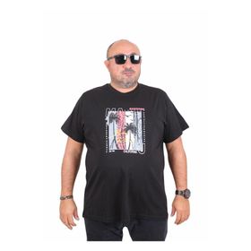 Starbattal 25191 Beach Party Siyah Erkek T-shirt