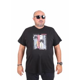 Starbattal 25191 Beach Party Siyah Erkek T-shirt