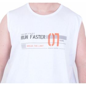 Starbattal 26127 Run Faster Beyaz Kolsuz Erkek T-shirt