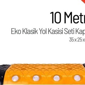 Starçelik 10 Metre Eko Klasik Hız Kesici Set Kapaklı Plastik Yol Kasisi