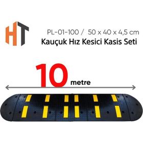 Starçelik 10 Metre Kauçuk Hız Kesici Set Kapaklı Yol Kasisi