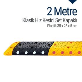 Starçelik 2 Metre Klasik Hız Kesici Set Kapaklı Plastik Yol Kasisi