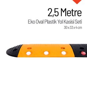 Starçelik 2,5 Metre Eko Oval Plastik Hız Kesici Set Yol Kasisi