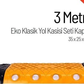 Starçelik 3 Metre Eko Klasik Hız Kesici Set Kapaklı Plastik Yol Kasisi
