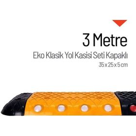 Starçelik 3 Metre Eko Klasik Hız Kesici Set Kapaklı Plastik Yol Kasisi