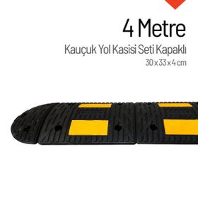 Starçelik 4 Metre Eko Kauçuk Hız Kesici Set Kapaklı Yol Kasisi