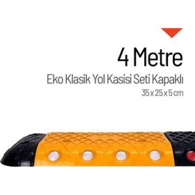 Starçelik 4 Metre Eko Klasik Hız Kesici Set Kapaklı Plastik Yol Kasisi