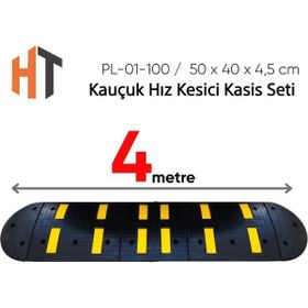 Starçelik 4 Metre Kauçuk Hız Kesici Set Kapaklı Yol Kasisi