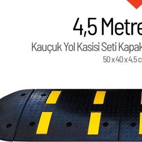 Starçelik 4,5 Metre Kauçuk Hız Kesici Set Kapaklı Yol Kasisi