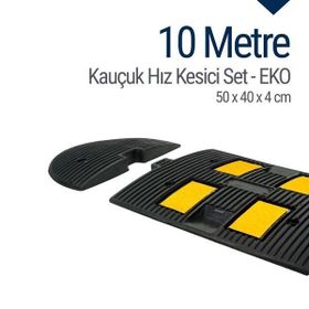 Starçelik 50 x 40 x 4 cm Eko 10 Metre Kauçuk Hız Kesici Yol Kasisi