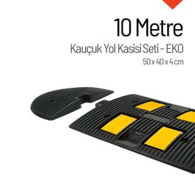 Starçelik 50 x 40 x 4 cm Eko 10 Metre Kauçuk Hız Kesici Yol Kasisi