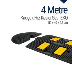 Starçelik 50 x 40 x 4 cm Eko 4 Metre Kauçuk Hız Kesici Yol Kasisi