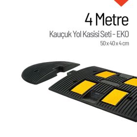 Starçelik 50 x 40 x 4 cm Eko 4 Metre Kauçuk Hız Kesici Yol Kasisi