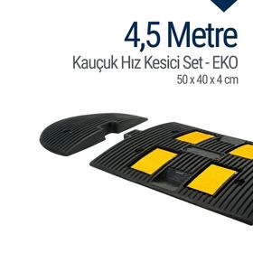 Starçelik 50 x 40 x 4 cm Eko 4,5 Metre Kauçuk Hız Kesici Yol Kasisi