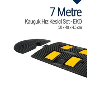 Starçelik 50 x 40 x 4 cm Eko 7 Metre Kauçuk Hız Kesici Yol Kasisi