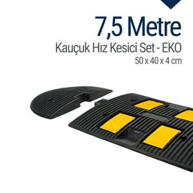 Starçelik 50 x 40 x 4 cm Eko 7,5 Metre Kauçuk Hız Kesici Yol Kasisi