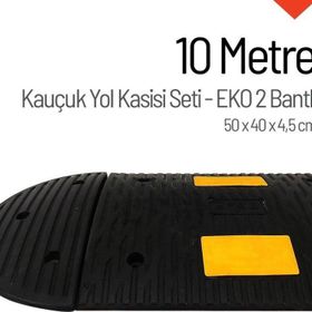 Starçelik 50 X 40 X 4,5 cm Eko 2 Bantlı 10 Metre Kauçuk Hız Kesici Yol Kasisi