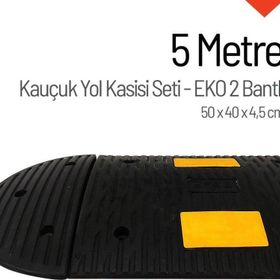Starçelik 50 X 40 X 4,5 cm Eko 2 Bantlı 5 Metre Kauçuk Hız Kesici Yol Kasisi