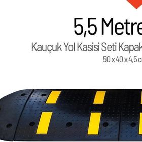 Starçelik 5,5 Metre Kauçuk Hız Kesici Set Kapaklı Yol Kasisi