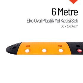 Starçelik 6 Metre Eko Oval Plastik Hız Kesici Set Yol Kasisi