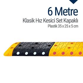 Starçelik 6 Metre Klasik Hız Kesici Set Kapaklı Plastik Yol Kasisi