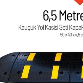 Starçelik 6,5 Metre Kauçuk Hız Kesici Set Kapaklı Yol Kasisi