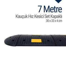 Starçelik 7 Metre Eko Kauçuk Hız Kesici Set Kapaklı Yol Kasisi