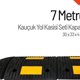 Starçelik 7 Metre Eko Kauçuk Hız Kesici Set Kapaklı Yol Kasisi