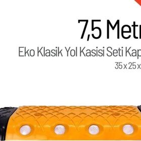 Starçelik 7,5 Metre Eko Klasik Hız Kesici Set Kapaklı Plastik Yol Kasisi