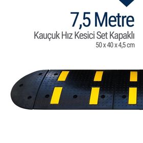 Starçelik 7,5 Metre Kauçuk Hız Kesici Set Kapaklı Yol Kasisi
