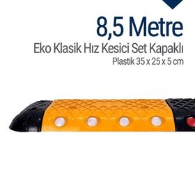 Starçelik 8,5 Metre Eko Klasik Hız Kesici Set Kapaklı Plastik Yol Kasisi