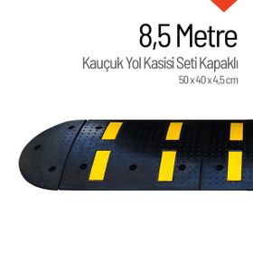 Starçelik 8,5 Metre Kauçuk Hız Kesici Set Kapaklı Yol Kasisi