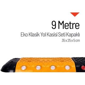 Starçelik 9 Metre Eko Klasik Hız Kesici Set Kapaklı Plastik Yol Kasisi