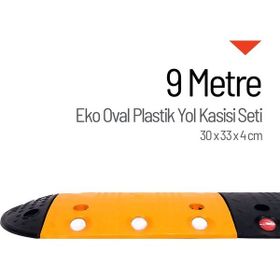 Starçelik 9 Metre Eko Oval Plastik Hız Kesici Set Yol Kasisi