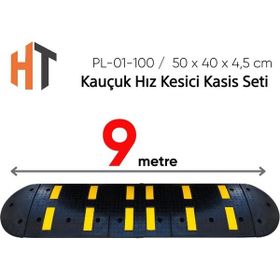 Starçelik 9 Metre Kauçuk Hız Kesici Set Kapaklı Yol Kasisi