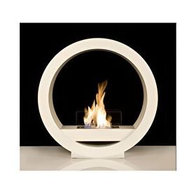 Starfire Round Design Bio Ethanol Beyaz Şömine