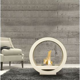 Starfire Round Design Bio Ethanol Beyaz Şömine