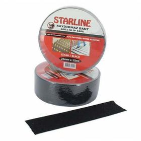 Starline 25 mm 15 m Siyah Kaydırmaz Bant